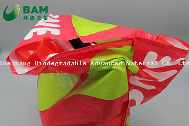 可持续包装，可降解、全生物降解的印刷塑料超市购物服装袋和促销礼品的软环塑料提袋 符合GB/T 38082-2019标准
