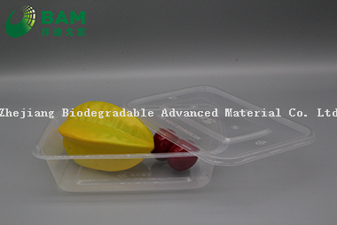 可降解、全生物降解的一次性可堆肥的玉米淀粉定制圆形一次性彩色塑料食品容器 符合GB/T4806.7标准