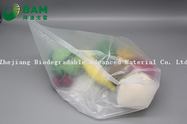 可持续包装、可降解、全生物降解的环保塑料超市购物食品/水果/蔬菜的一次性外卖T恤滚动袋 符合GB/T 38082-2019标准